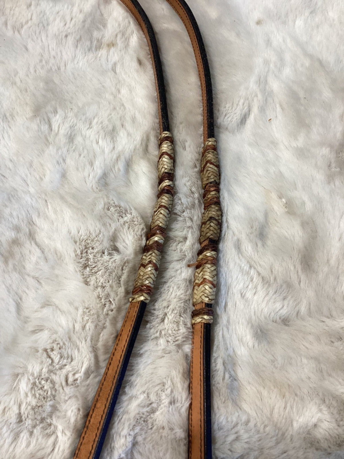 Western Barrel Reins – Rawhide Accent, Light Oil | Used
