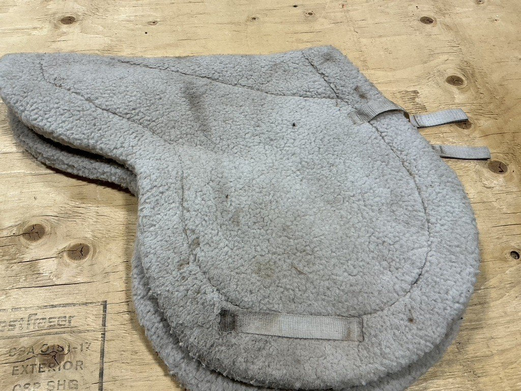 English Saddle Pad – Fleece, White, Full | Used