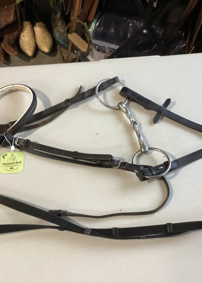 English Bridle – Schooling with 5" Bit & Reins | Used
