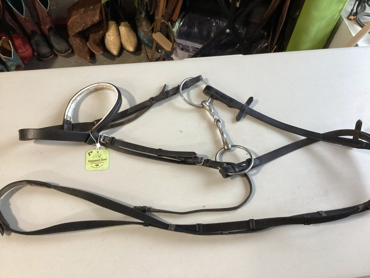 English Bridle – Schooling with 5" Bit & Reins | Used