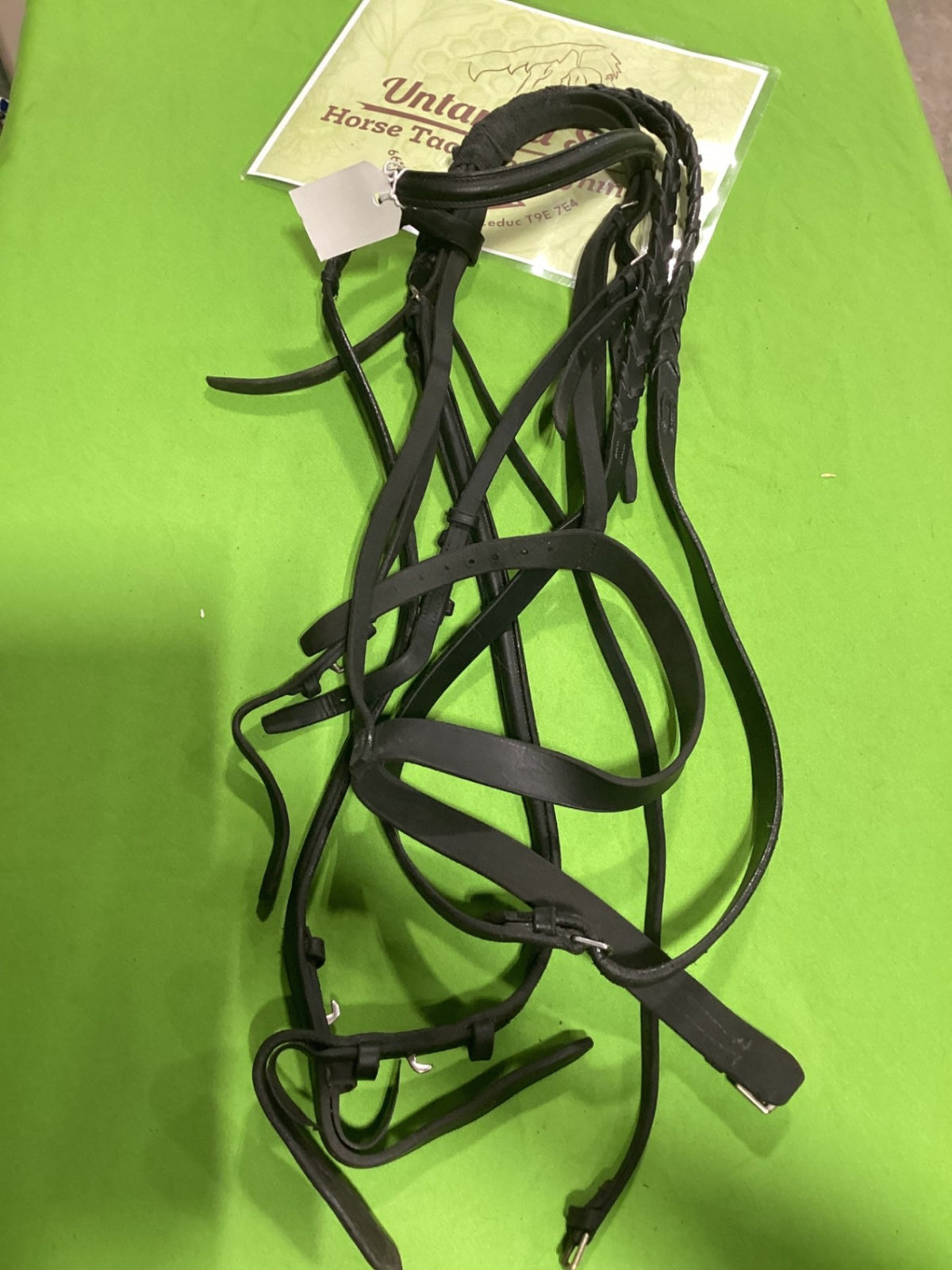 English Bridle – Brown with Braided Reins | Used