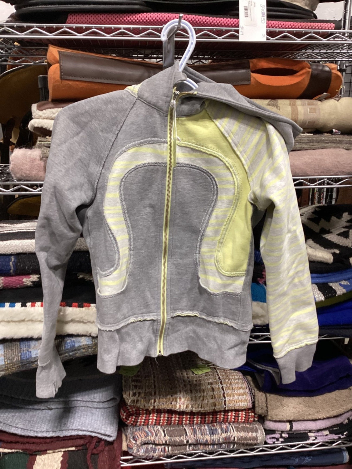 Hoodie – Lululemon Scuba, Grey/Yellow, Small | Used