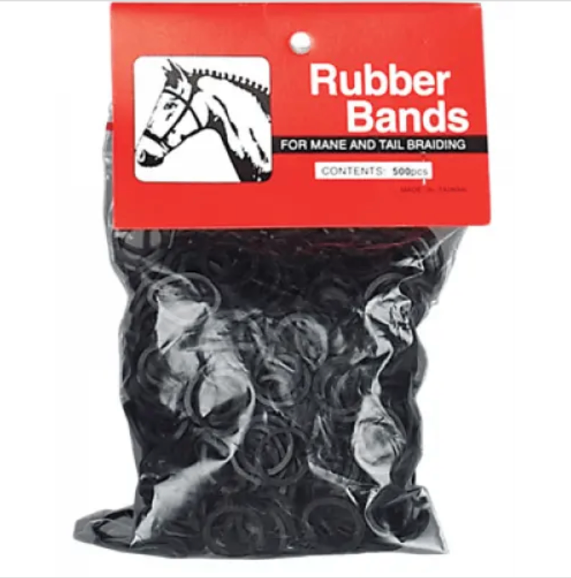 Braiding Elastics – Black, 1/2" | Used