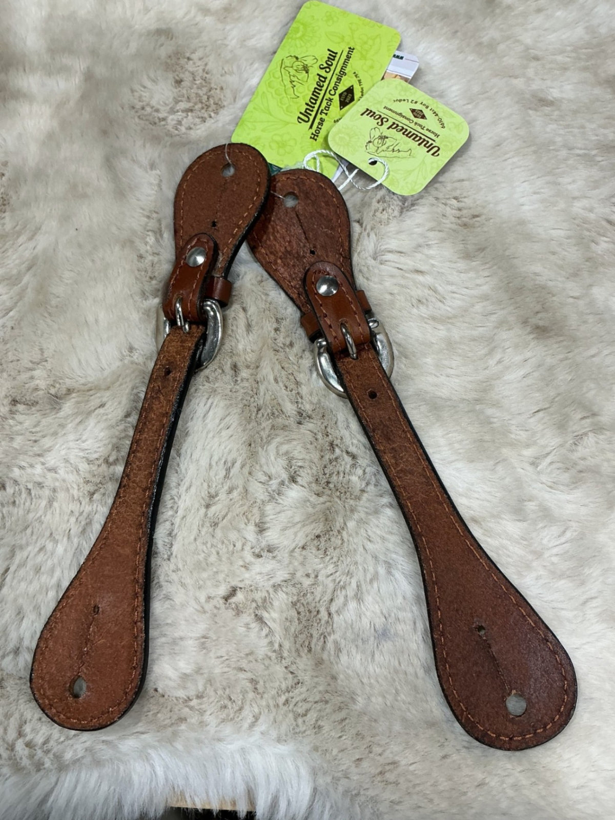 Western Spur Straps – Plain (2 Available) | New