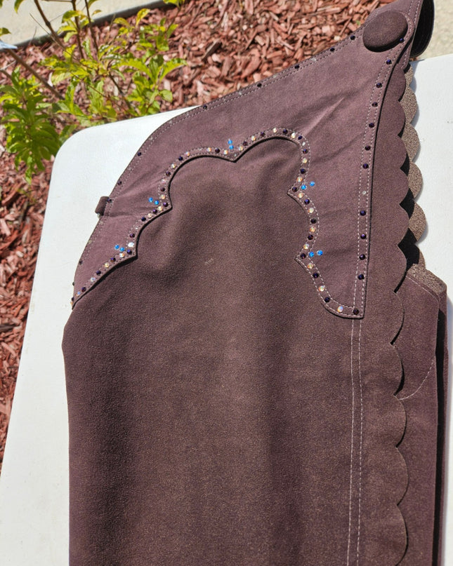 Western Show Set – Brown Jacket (M), Pants (L) & Chaps (32) | Used
