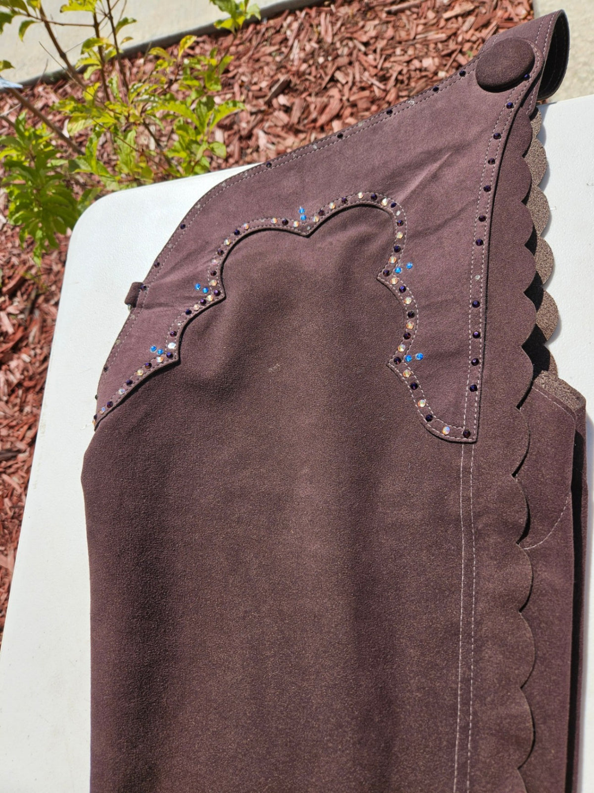 Western Show Set – Brown Jacket (M), Pants (L) & Chaps (32) | Used