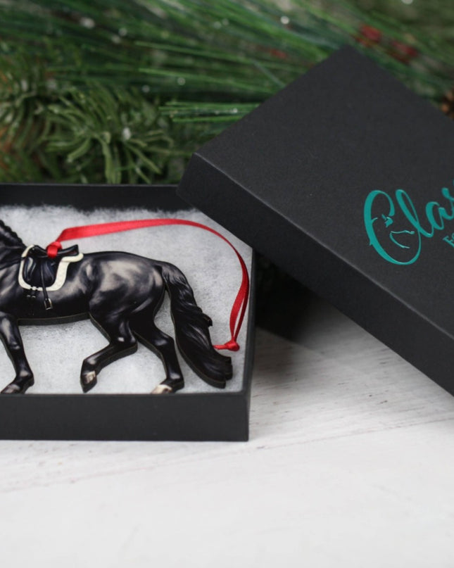 Ornament – Dressage Horse, Black | New