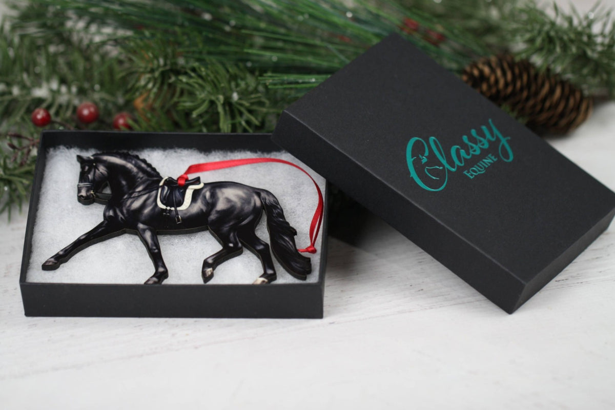 Ornament – Dressage Horse, Black | New