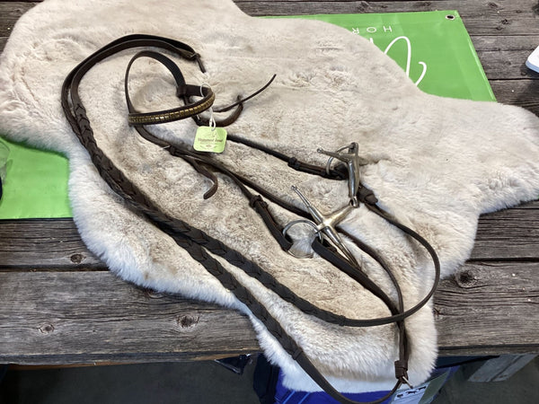 English Bridle – Brown with Bit & Reins | Used