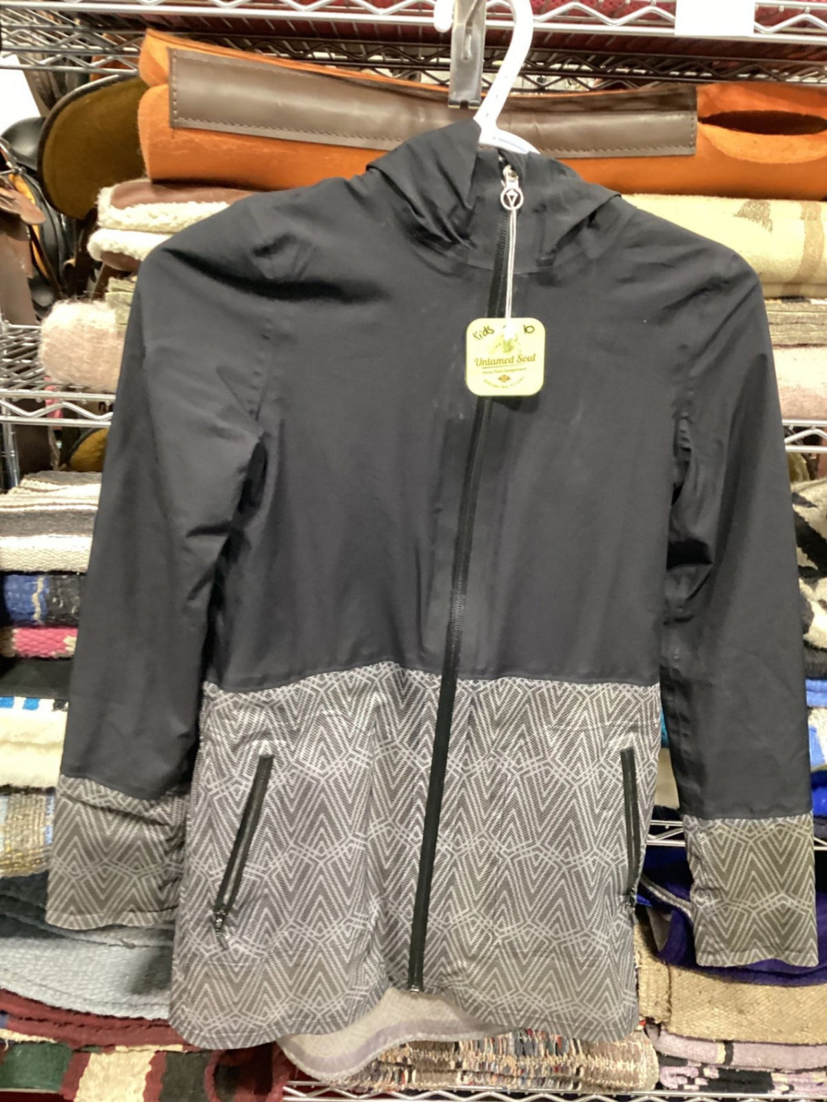 Jacket – Ivivva Kids Long, Black/Grey, Size 10 | Used