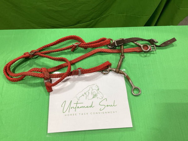 Western Headstall & Bit – 5" with Red Reins | Used