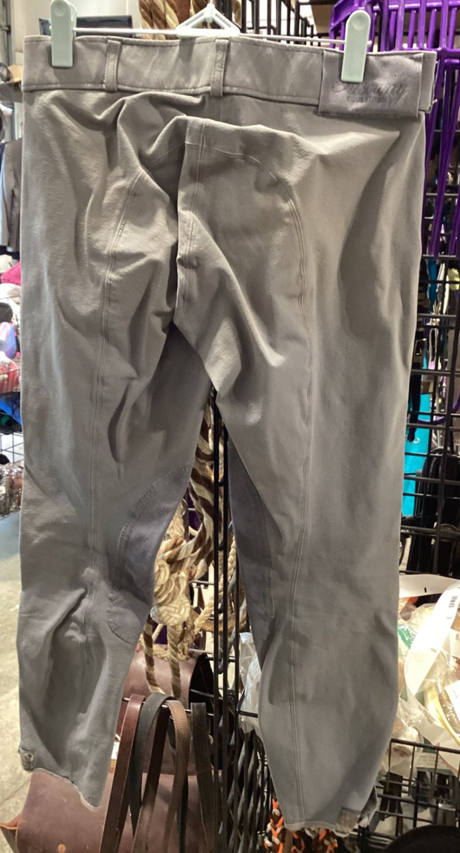 English Breeches – Tuscany, Dark Grey, Euro Seat, Front Zip, 28 | Used
