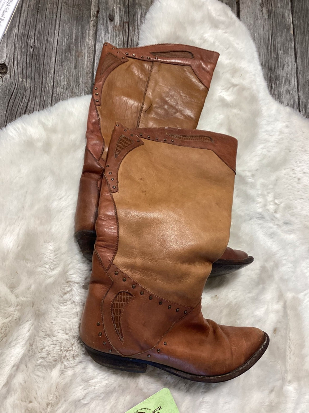 Cowboy Boots – Western Style, Brown, 6B | Used