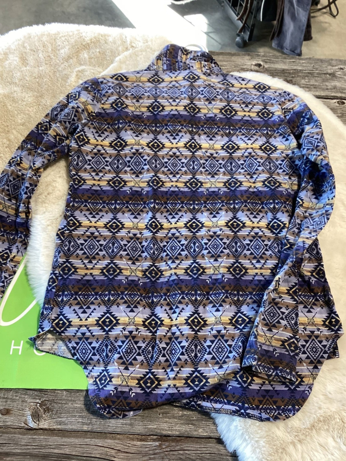 Western Shirt – Cowgirl Tuff, Blue, XS | Used