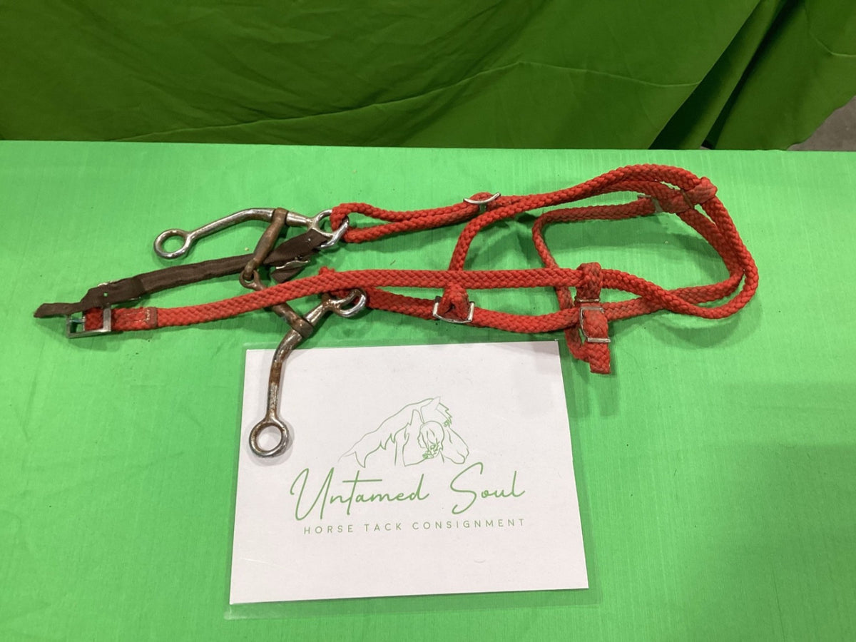 Western Headstall & Bit – 5" with Red Reins | Used