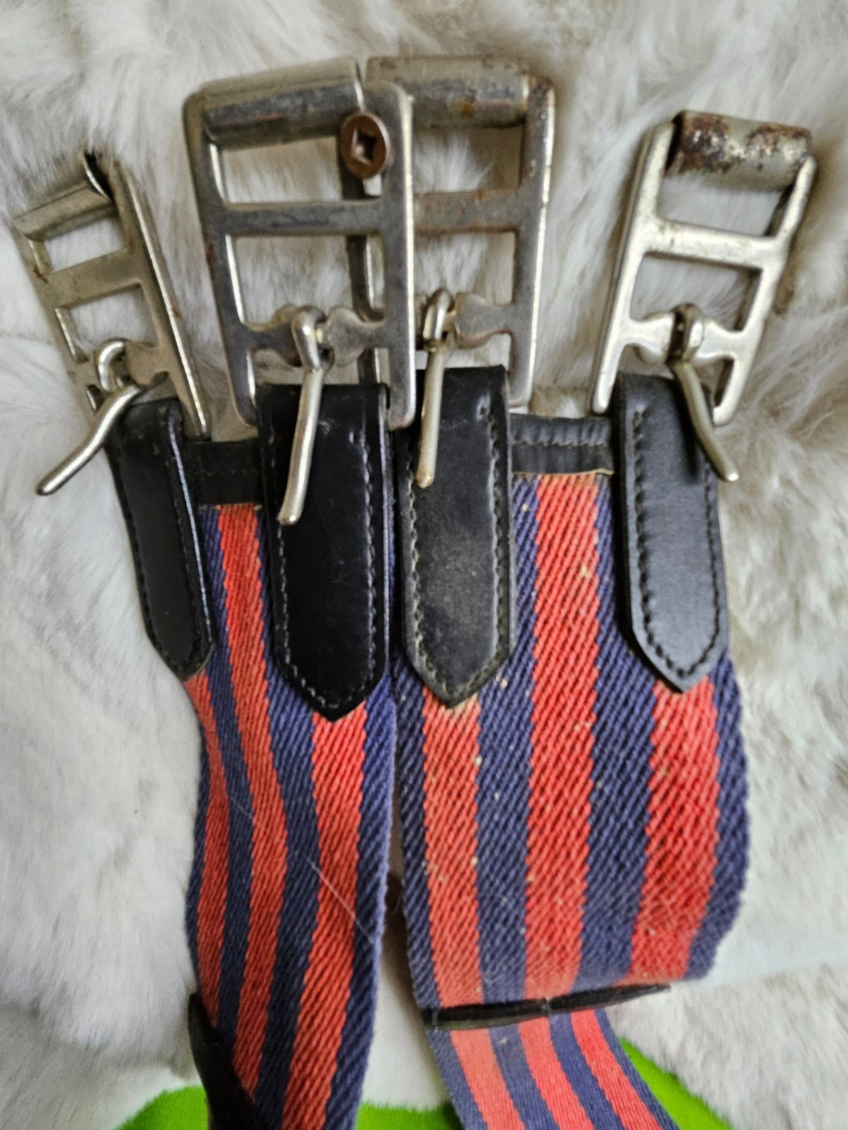 English Girth – Red/Blue, 48" | Used