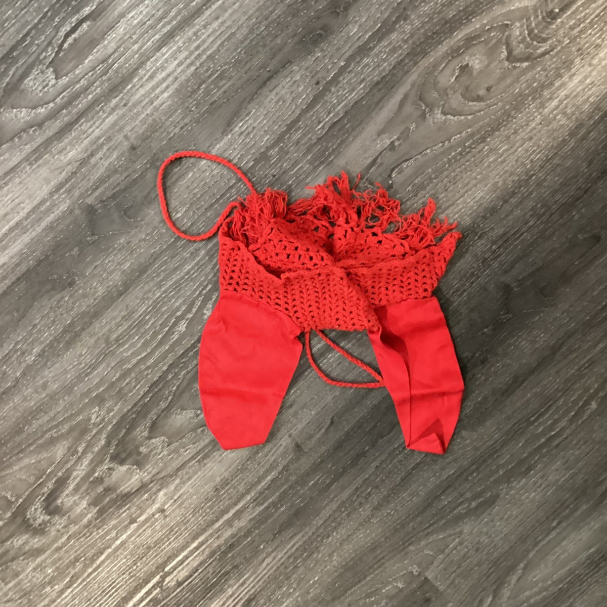 English Ear Bonnet – Red (2 Available) | Used