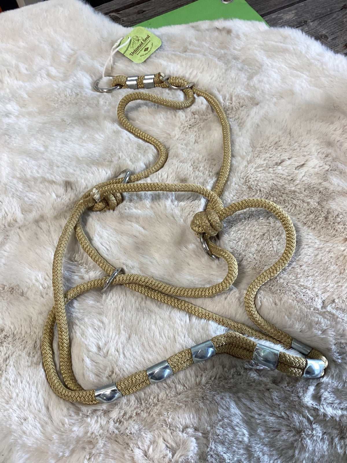 Halter – Rope, Yellowish "Be Nice" (5 Available) | Used