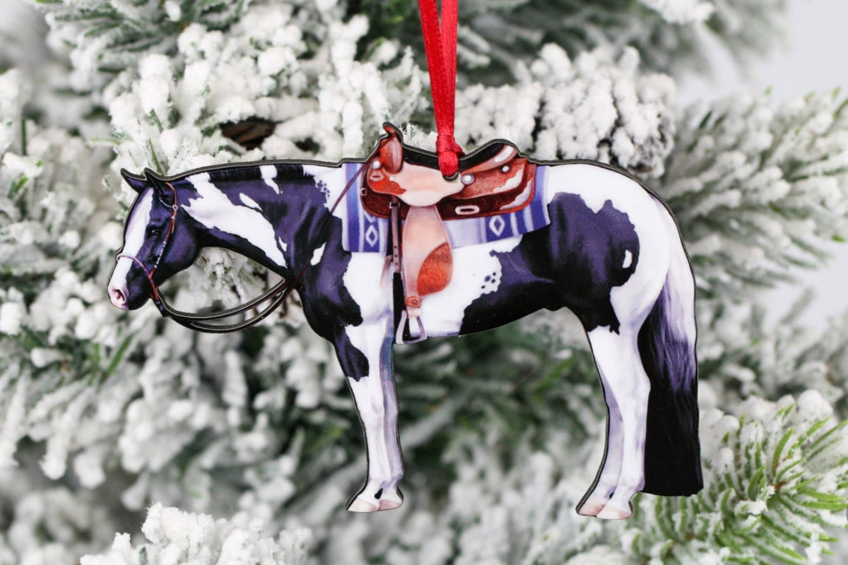 Ornament – Black & White Tobiano Paint | New
