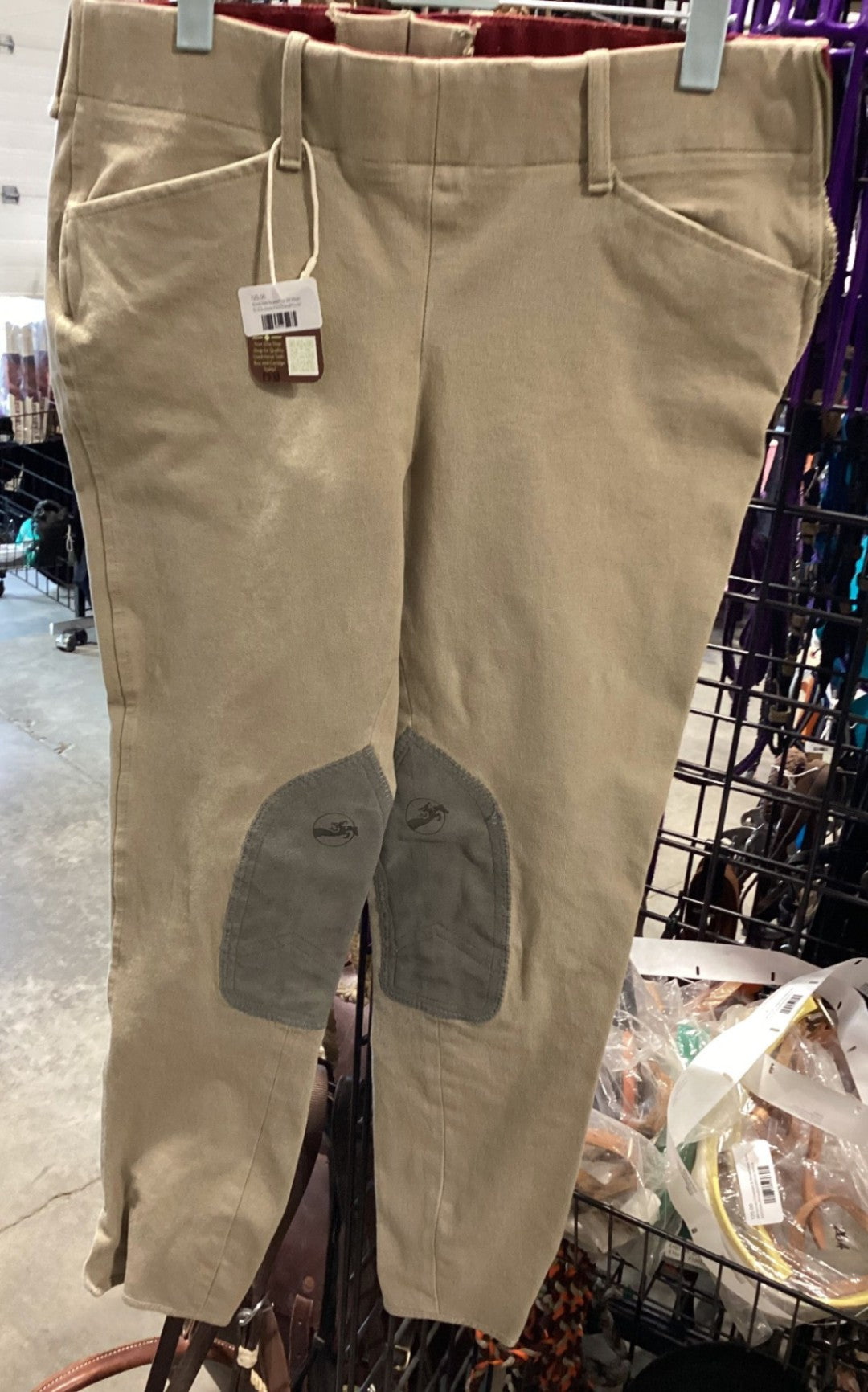 English Breeches – Grand Prix, Khaki, Side Zip, 30 | Used, Good
