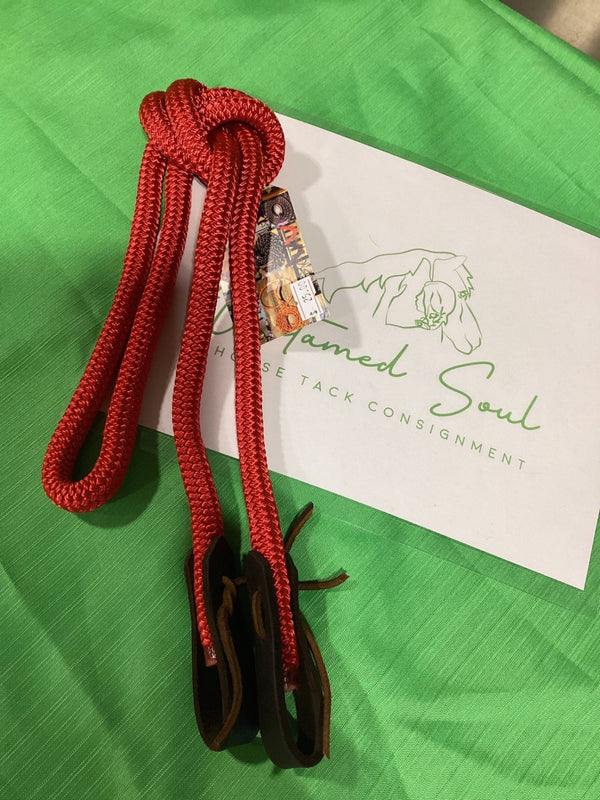 Western Reins – CP Custom Tack Mini Yacht Rope, Red | Used