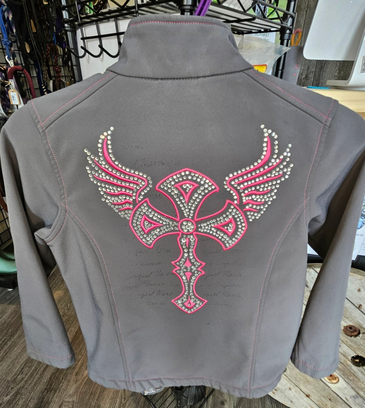 Jacket – Cowgirl, Grey/Pink, Youth Medium | Used