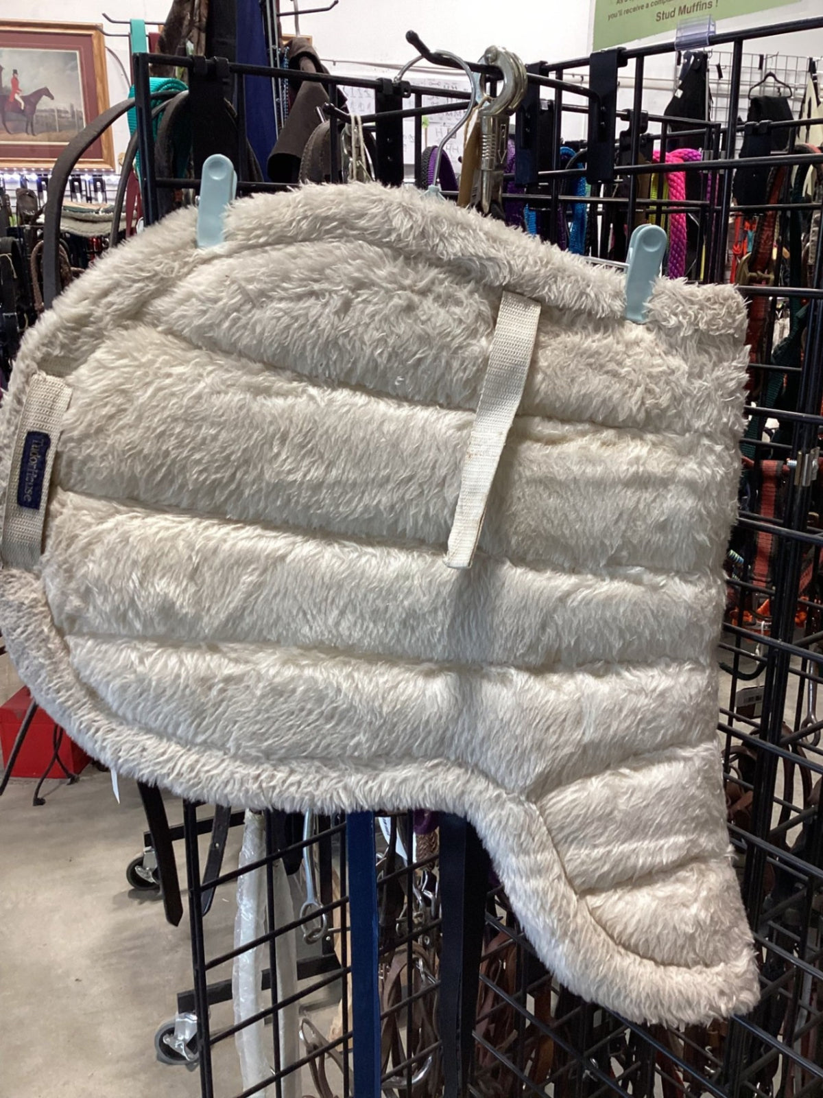 English 1/2 Saddle Pad – White (A) | Used