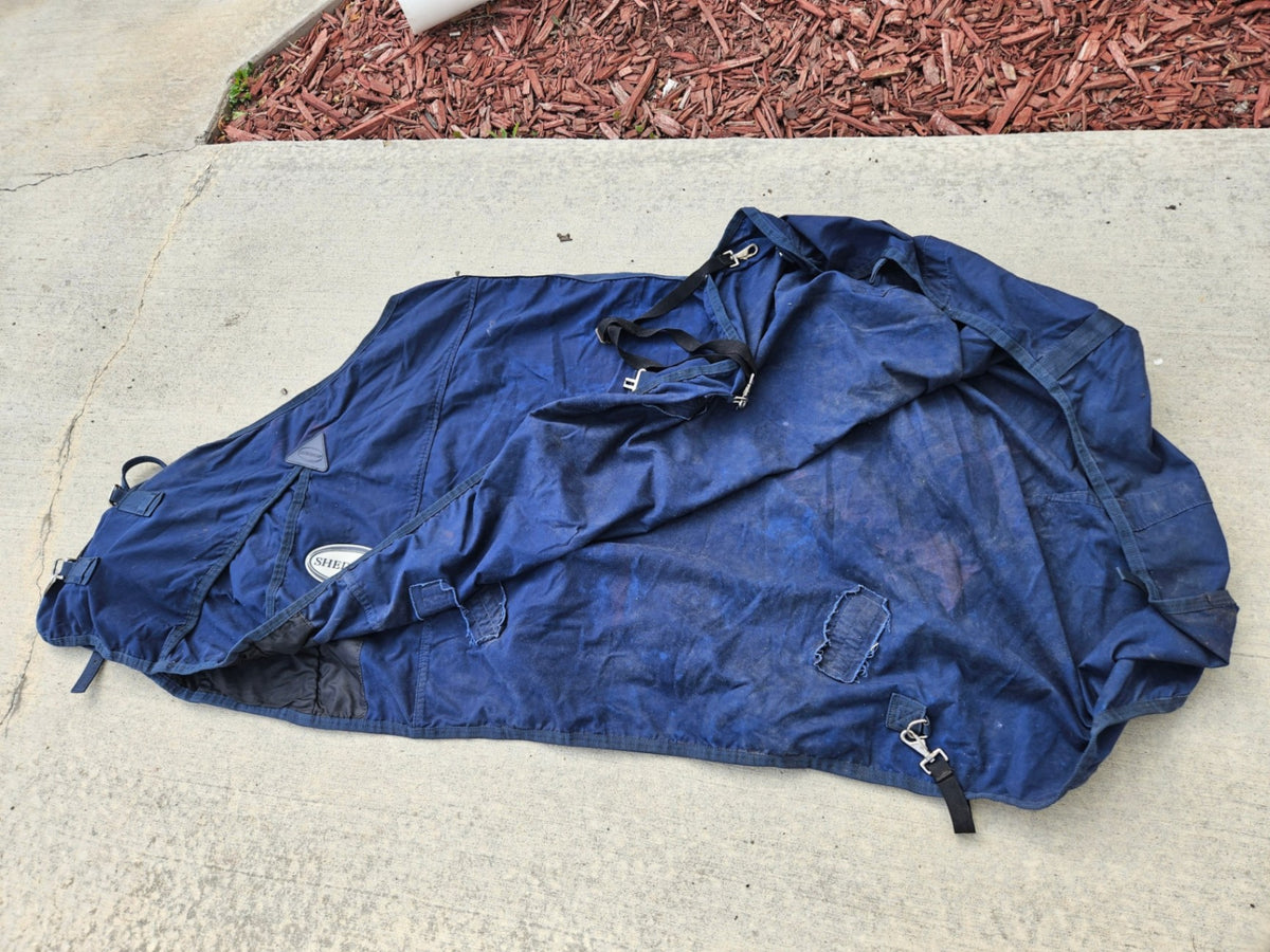 Stable Sheet – Shedrow, Blue, 76" (Some Discolouration) | Used