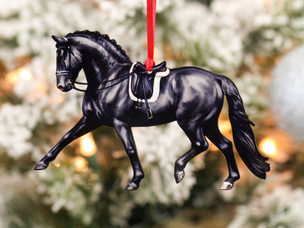 Ornament – Dressage Horse, Black | New