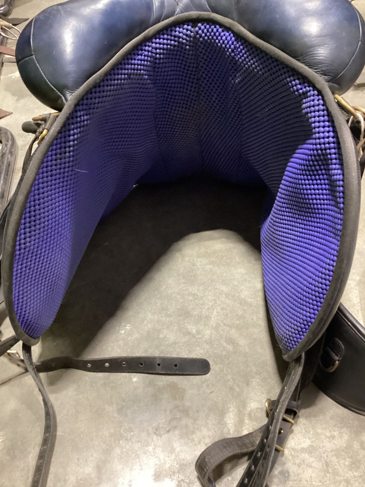 Treeless Saddle – Torsion, Blue S14" G6" with Girth | Used