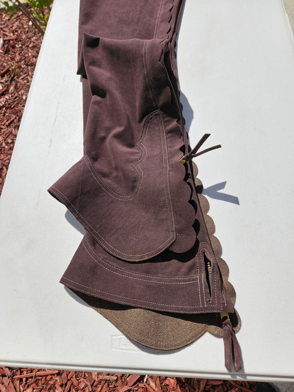 Western Show Set – Brown Jacket (M), Pants (L) & Chaps (32) | Used