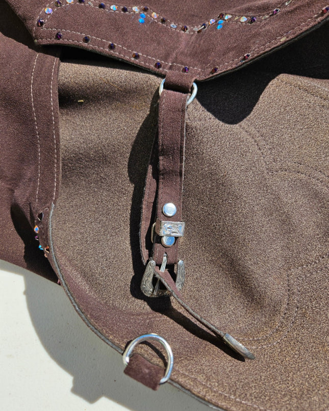Western Show Set – Brown Jacket (M), Pants (L) & Chaps (32) | Used