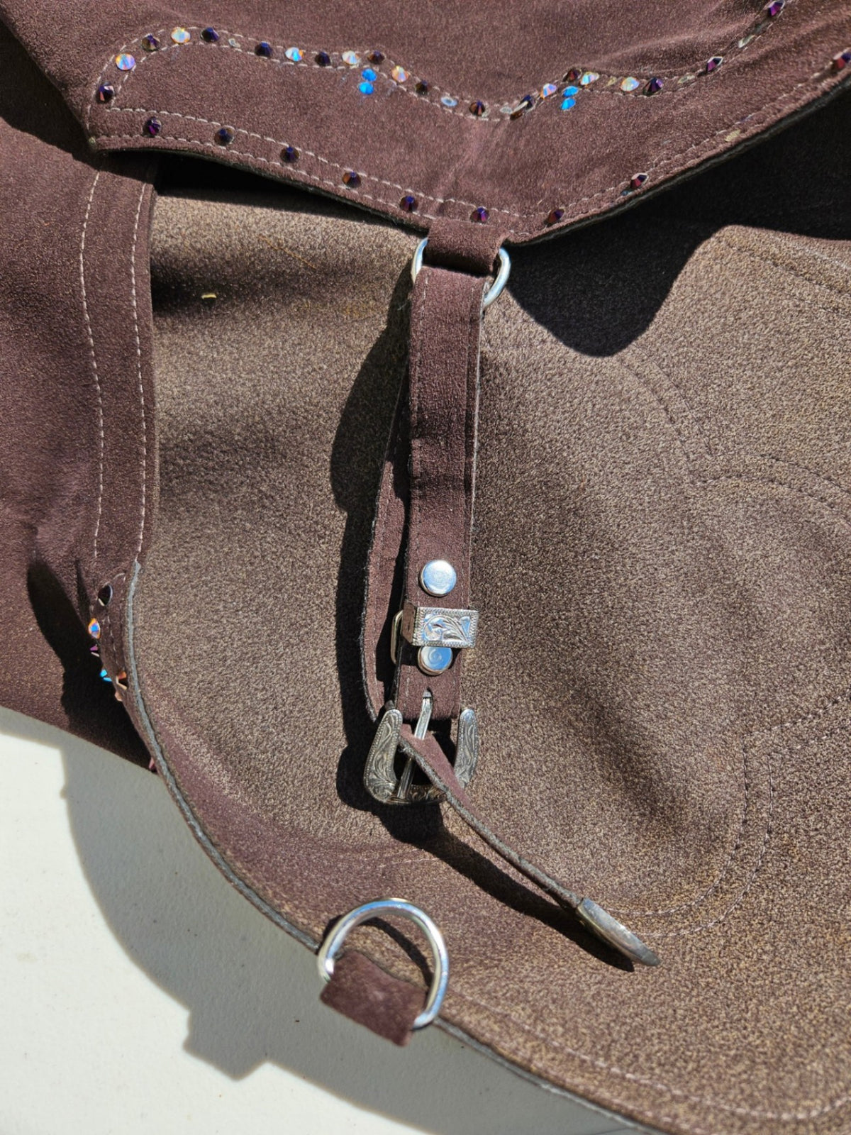 Western Show Set – Brown Jacket (M), Pants (L) & Chaps (32) | Used