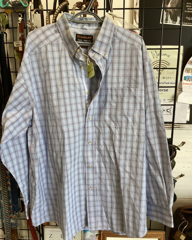 Western Shirt – Ariat, Blue/Brown, XXL | Used, Very Good