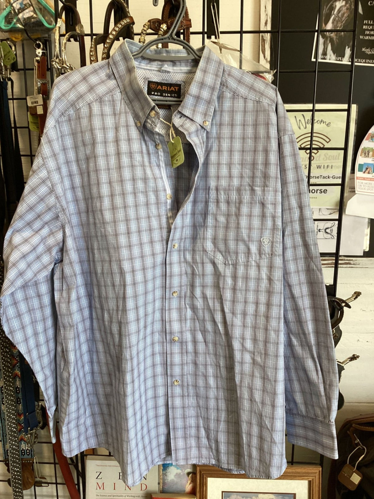 Western Shirt – Ariat, Blue/Brown, XXL | Used, Very Good