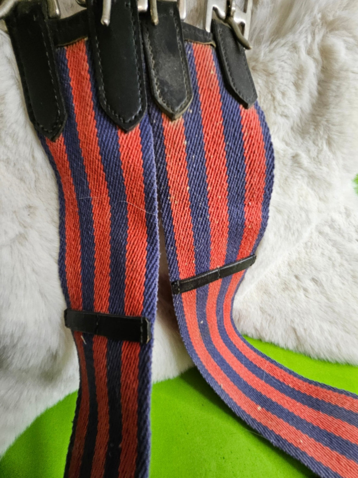 English Girth – Red/Blue, 48" | Used