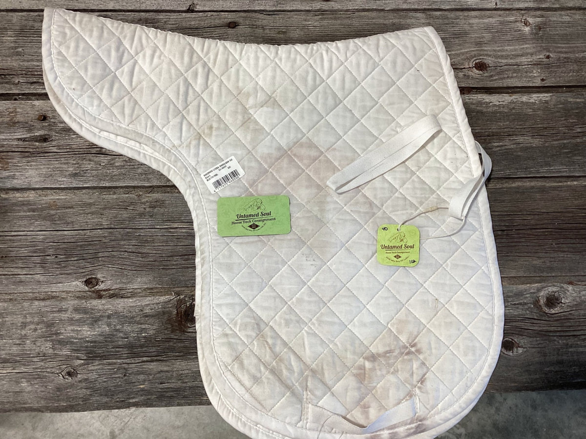 English 1/2 Saddle Pad – Quilted, White | Used