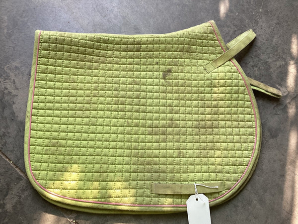 English Saddle Pad – Lime Green | Used