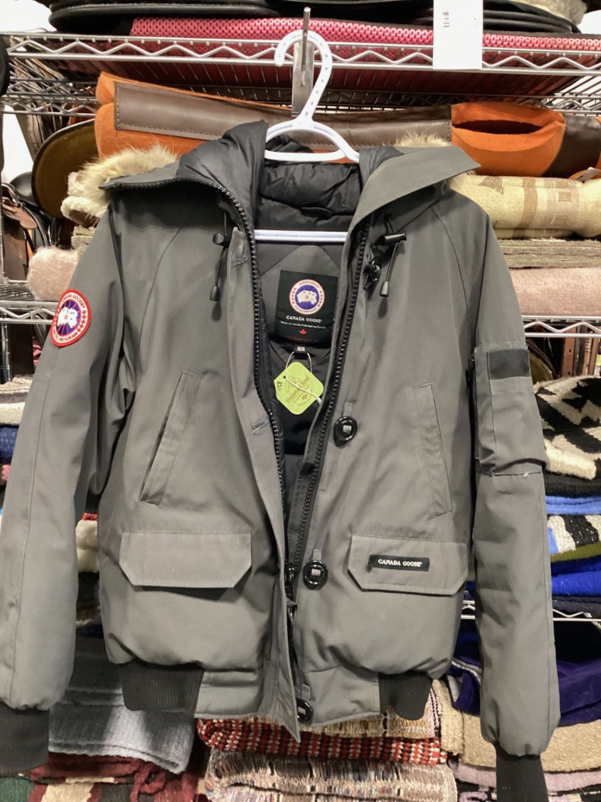 Winter Jacket – Canada Goose Bomber, Grey, Medium/Large | Used, Like New