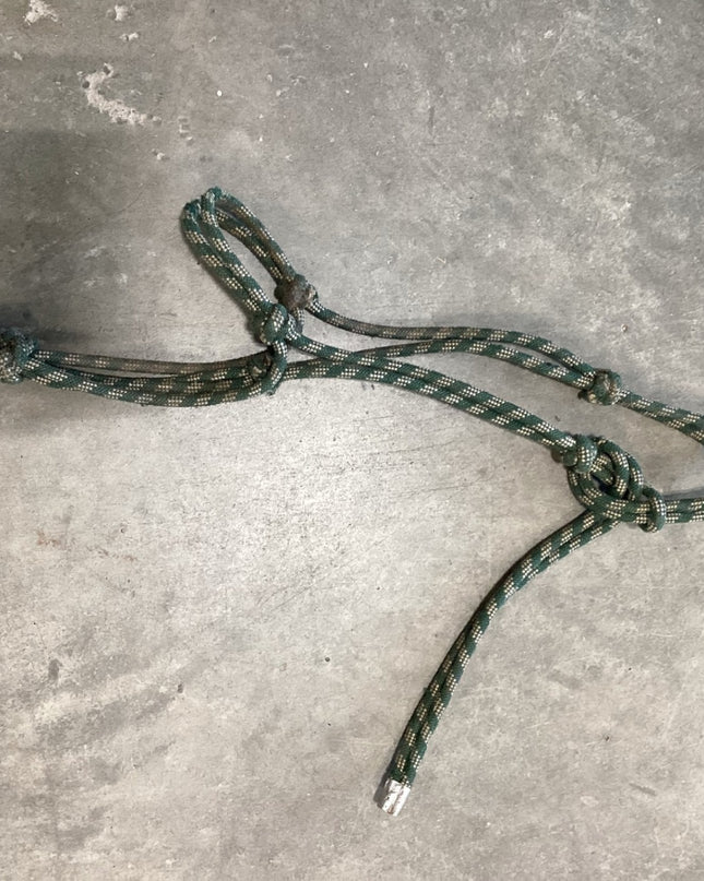 Halter – Rope, Green/Black with Lead (B) | Used
