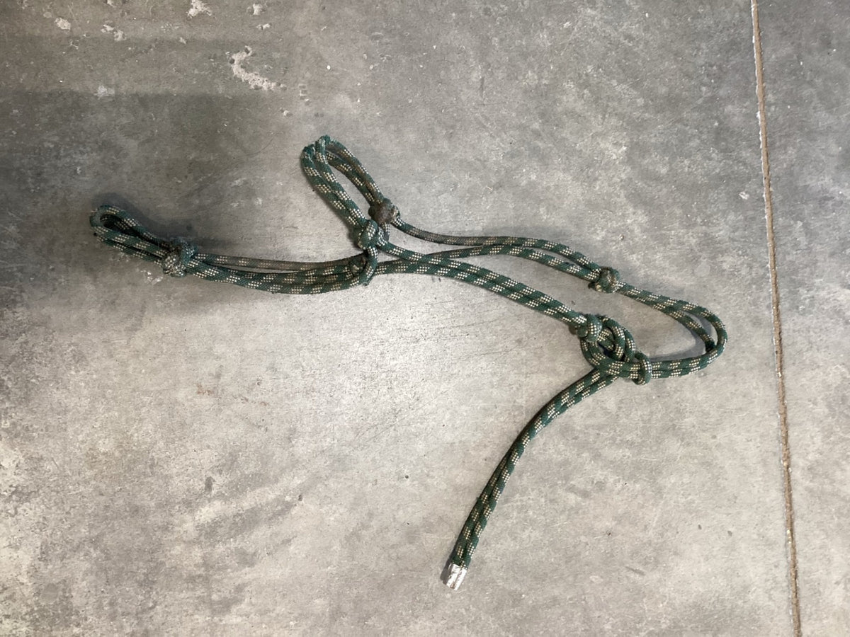 Halter – Rope, Green/Black with Lead (B) | Used