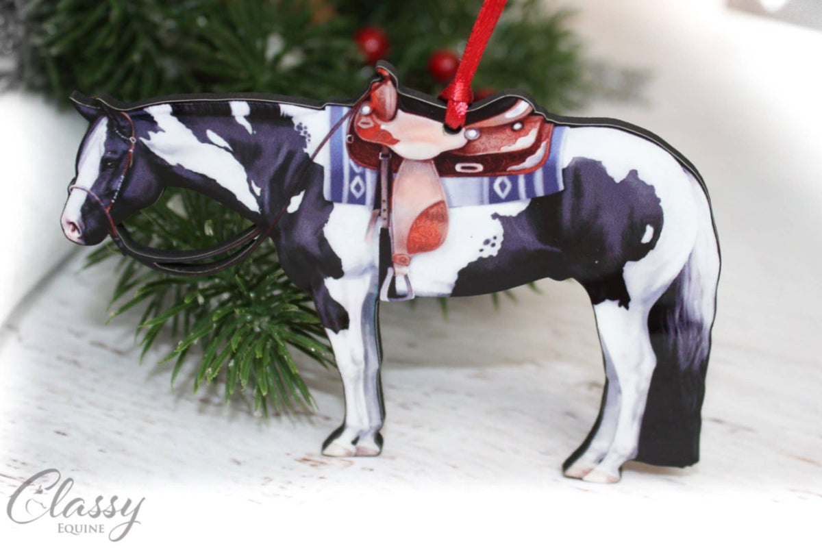 Ornament – Black & White Tobiano Paint | New