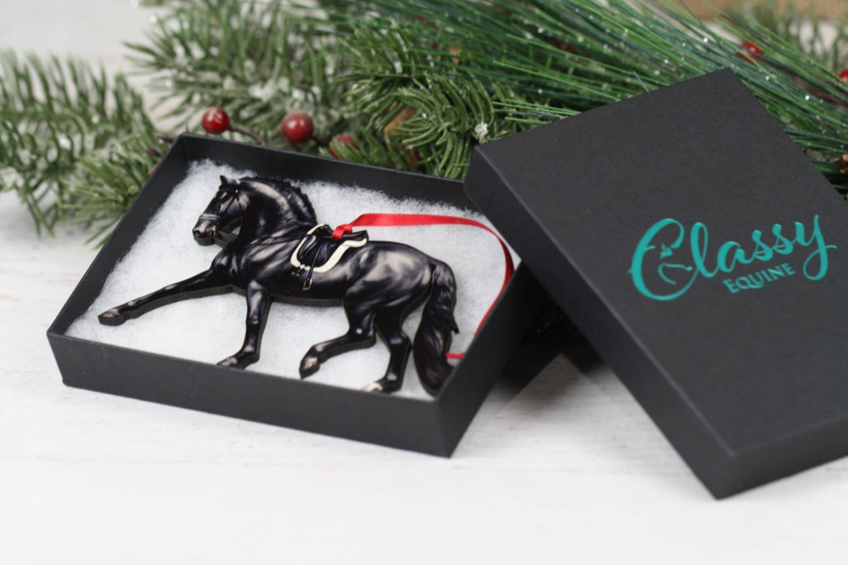 Ornament – Dressage Horse, Black | New