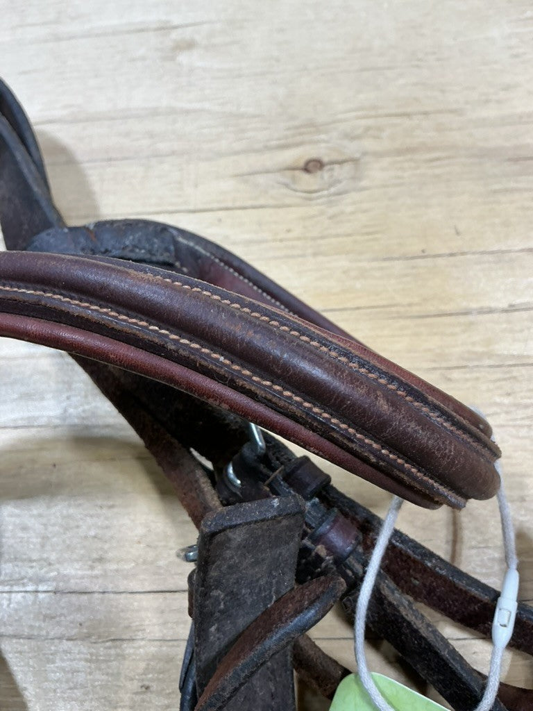English Bridle – with Twisted Snaffle 5" (Rein Braiding Needs Repair) | Used
