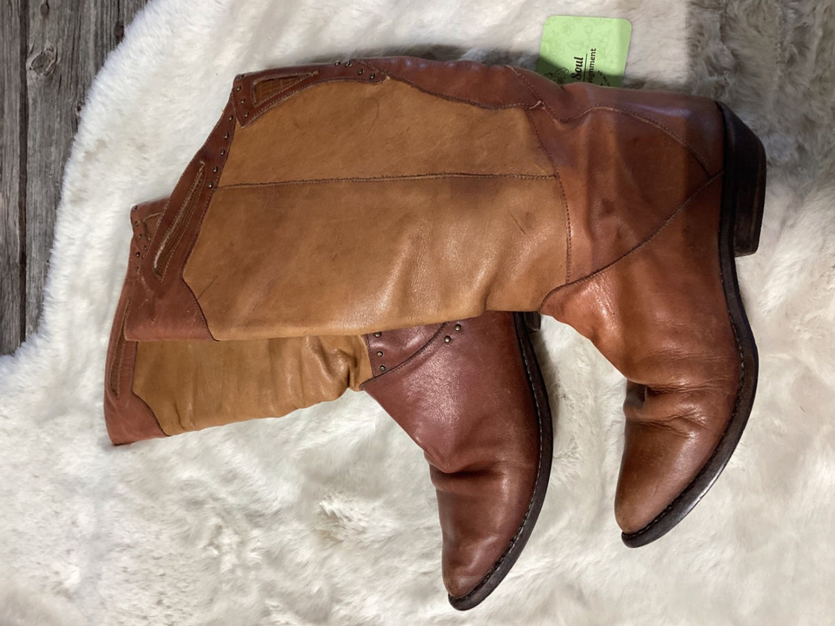 Cowboy Boots – Western Style, Brown, 6B | Used