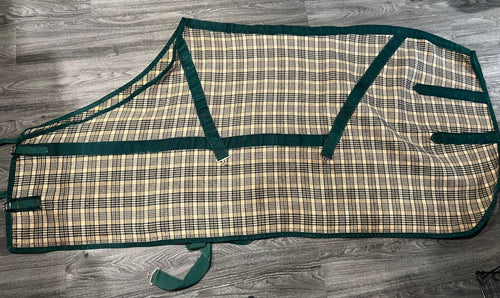 Stable Sheet – Green Plaid, 75" | Used, Very Good