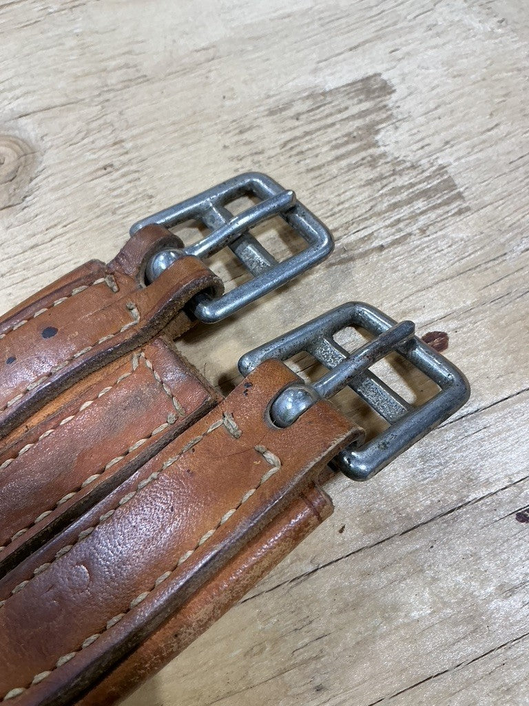 English Girth – Leather, Elastic Ends, 54" (Stretched) | Used