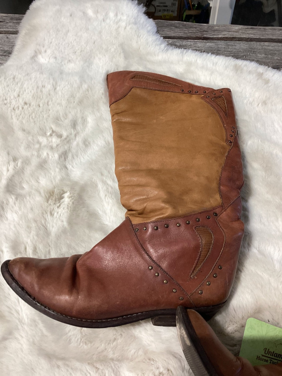 Cowboy Boots – Western Style, Brown, 6B | Used