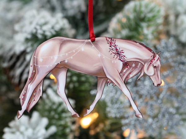 Ornament – Quarter Horse, Snowflakes & Berries | New