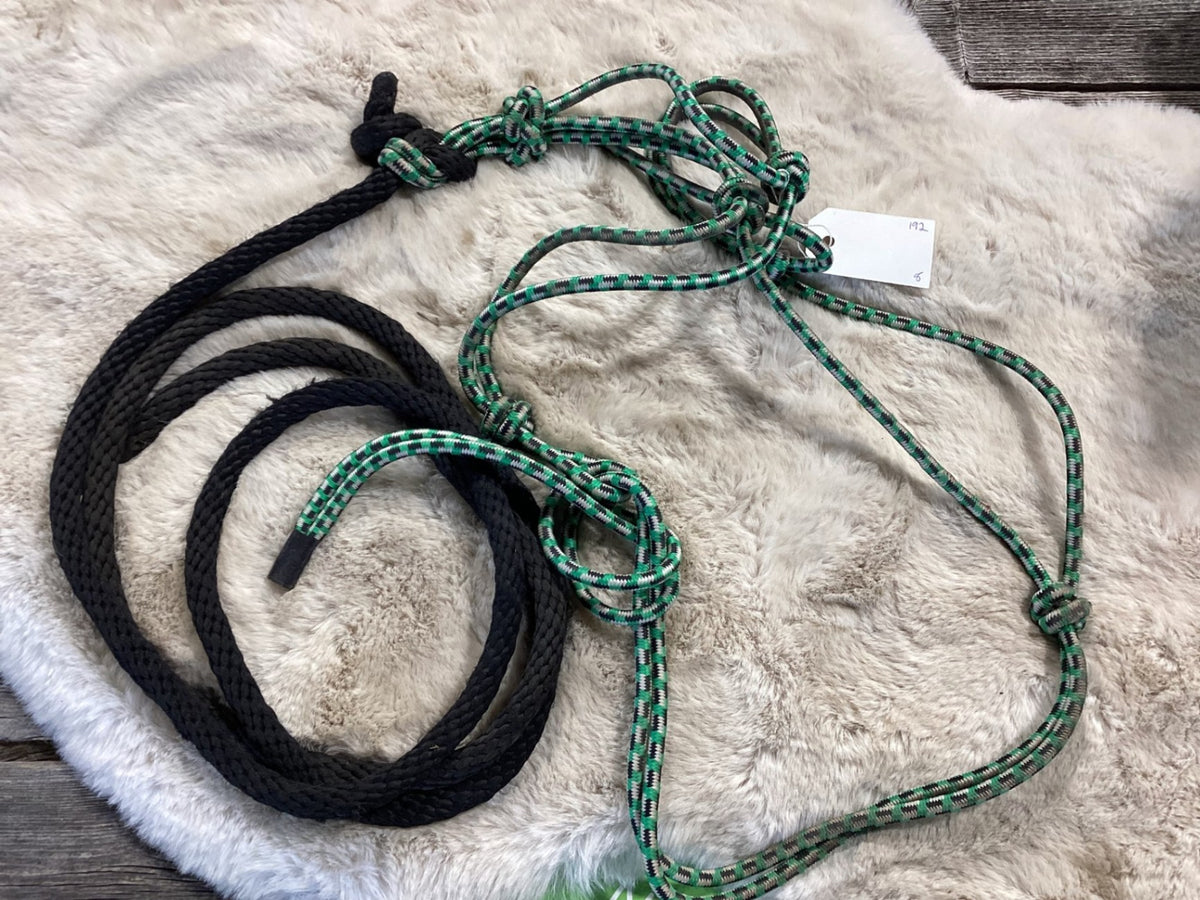 Halter – Rope, Green with Black Lead (A) | Used